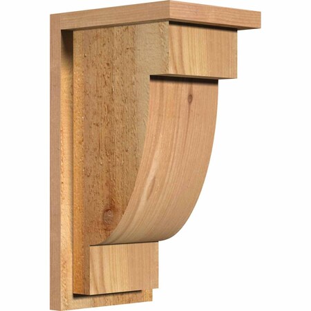 Ekena Millwork Alpine Rough Sawn Corbel w/Backplate, Western Red Cedar, 8"W x 10"D x 18"H COR08X10X18ALP01RWR